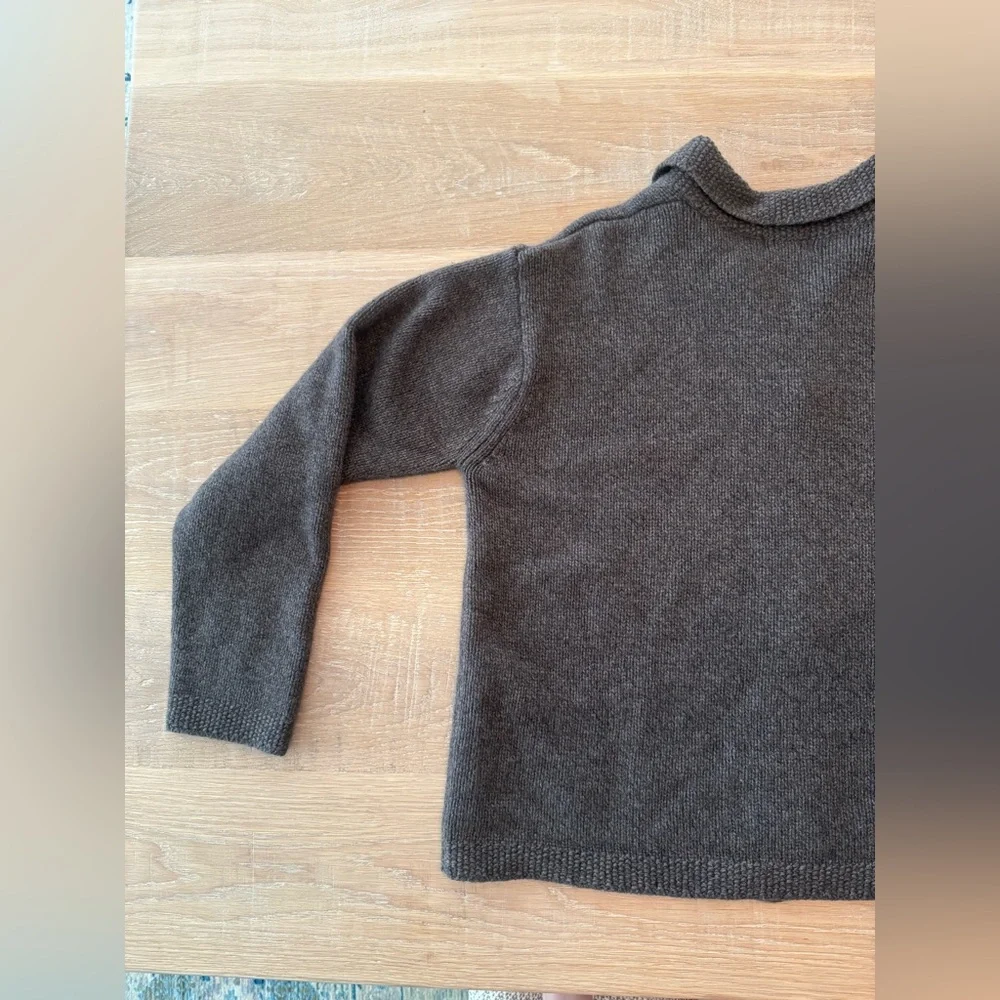 L.L. Bean Women's Dark Charcoal Button-Up Collar Cardigan - Picture 7 of 12